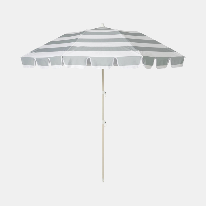Sunnylife | Compact Beach Umbrella - Sea Sage Stripe | Shut the Front Door