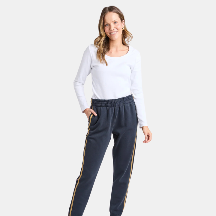 Elm Knitwear | Cue Trackpant - Navy | Shut the Front Door
