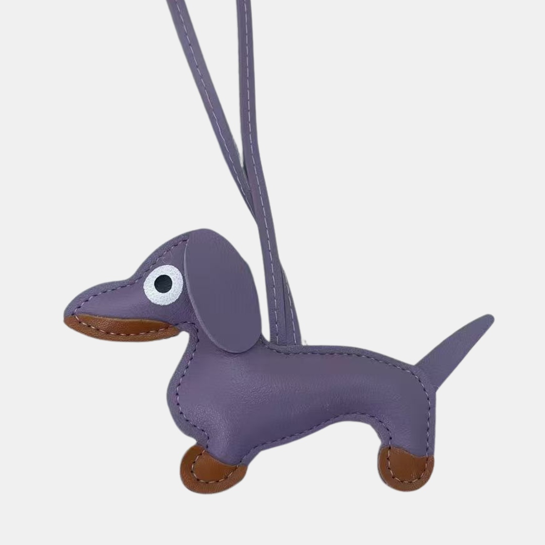 Antigone | Dachshund Bag Charm - Dark Lilac | Shut the Front Door