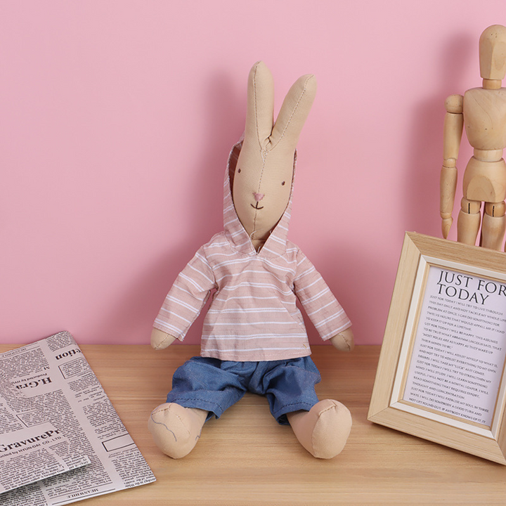Antigone | Decor Rabbit - Pink Stripe Hoodie | Shut the Front Door