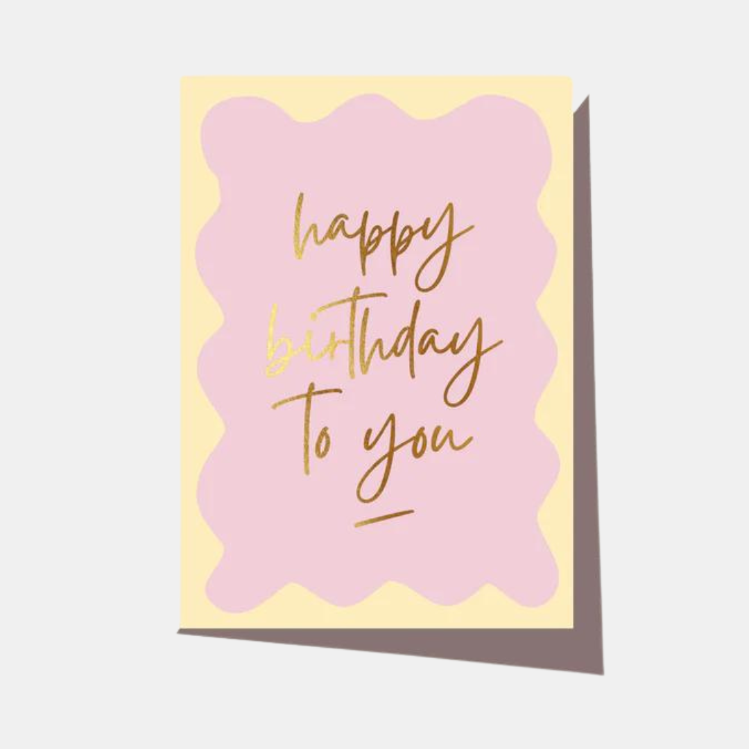 Elm Paper | Card Wavy Birthday Lilac | Shut the Front Door