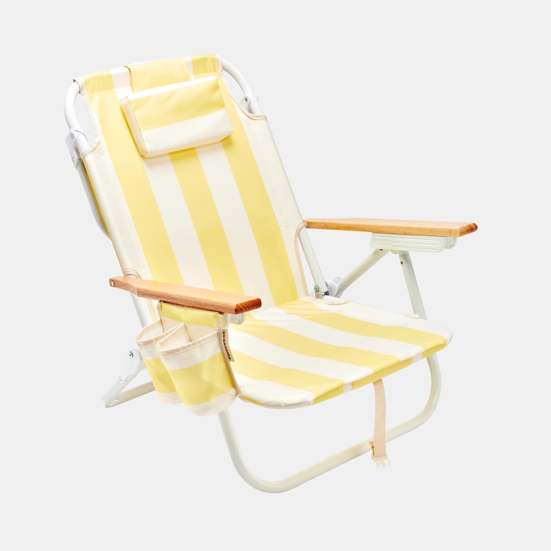 Sunnylife | Deluxe Beach Chair La Mer Limon Stripe | Shut the Front Door