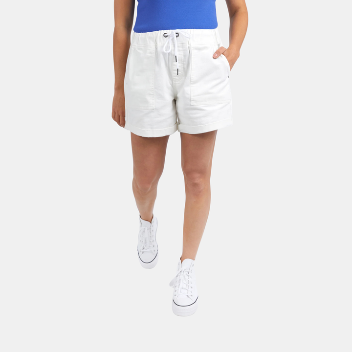 Elm Knitwear | Emma Relaxed Denim Short - Vintage White | Shut the Front Door