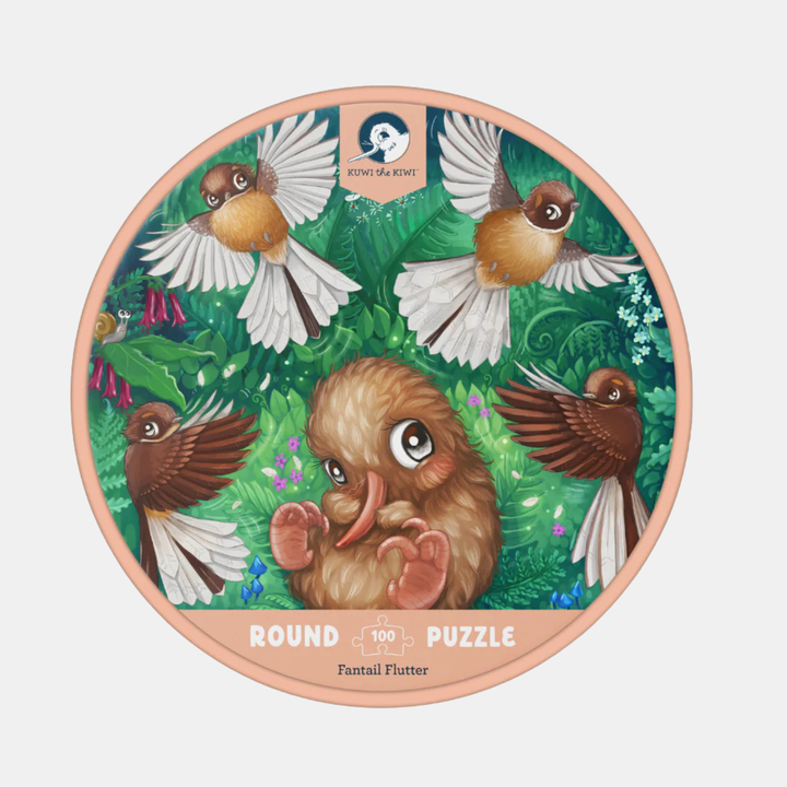 Fantail Flurry Round 100pc Puzzle