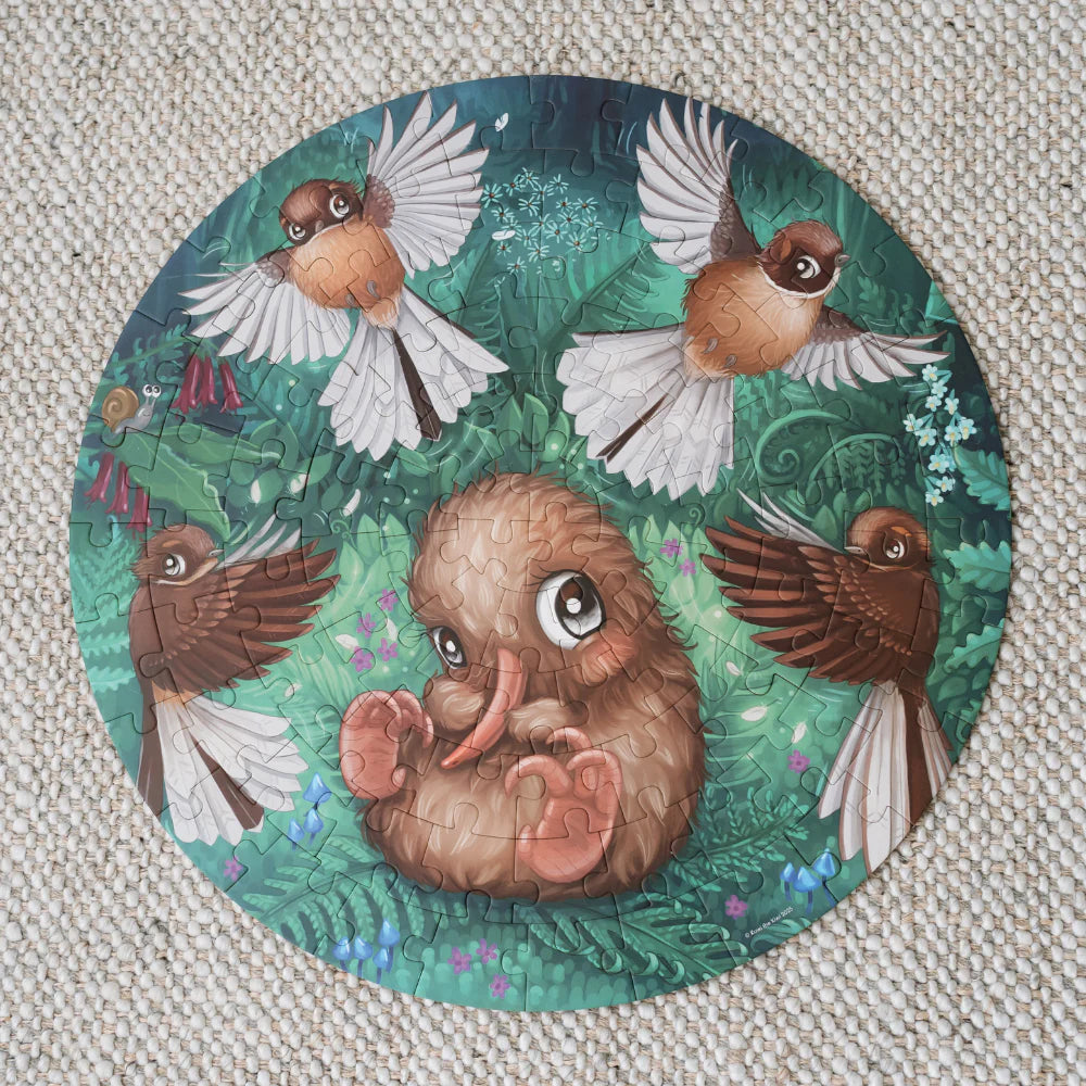 Fantail Flurry Round 100pc Puzzle