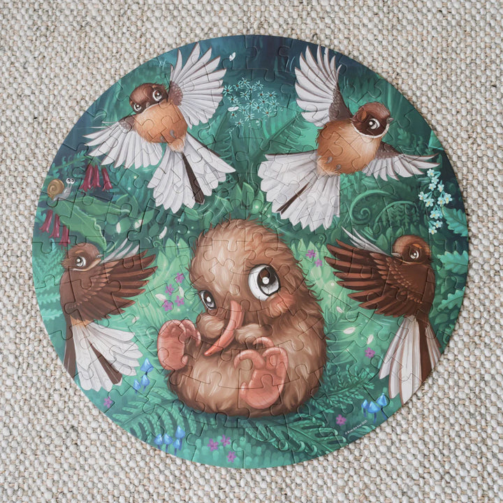 Fantail Flurry Round 100pc Puzzle