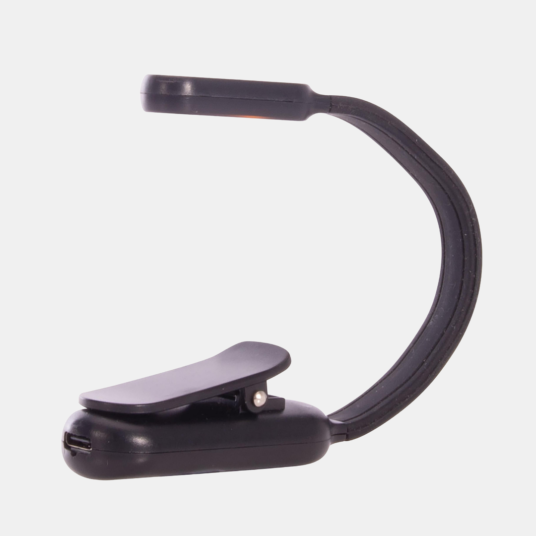 IS Gifts | Flexi Clip-On Rechargeable Book Light - Black | Shut the Front Door