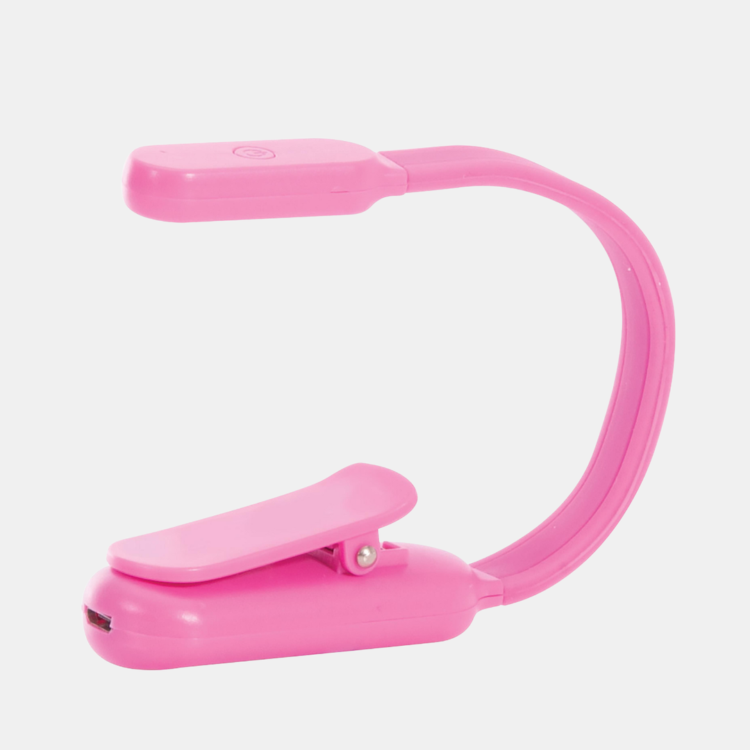 IS Gifts | Flexi Clip-On Rechargeable Book Light - Pink | Shut the Front Door