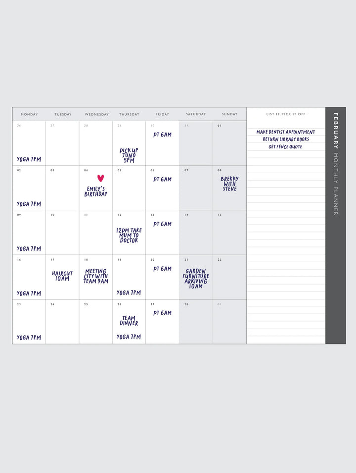 2026 Weekly Planner - Dusk