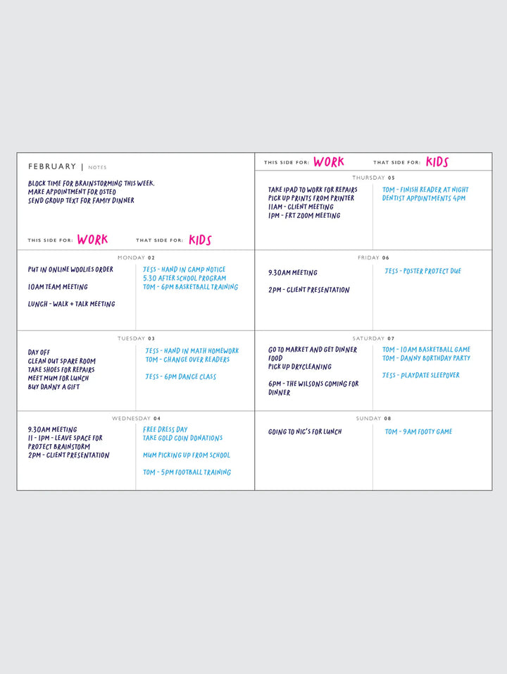 2026 Weekly Planner - Blush