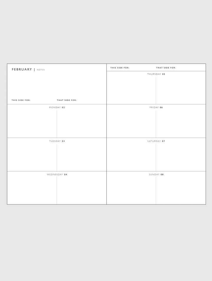2026 Weekly Planner - Dusk