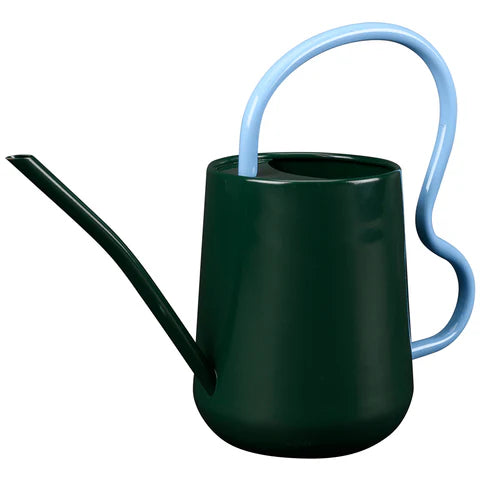 Scalloped Indoor Watering Can - Dark Green