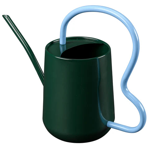 Scalloped Indoor Watering Can - Dark Green