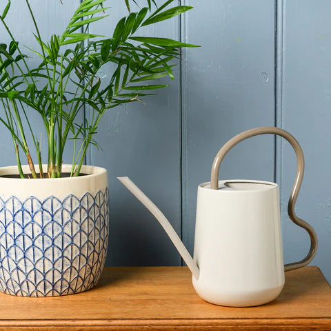 Scalloped Indoor Watering Can - Mushroom