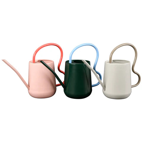 Scalloped Indoor Watering Can - Dark Green