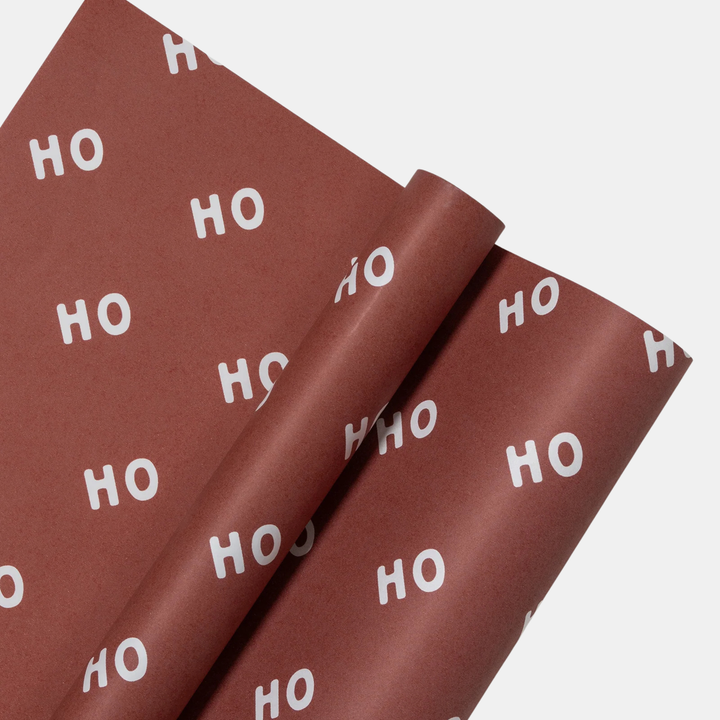 Gift Wrap Roll 3m - Ho Ho Ho - Mulled Wine