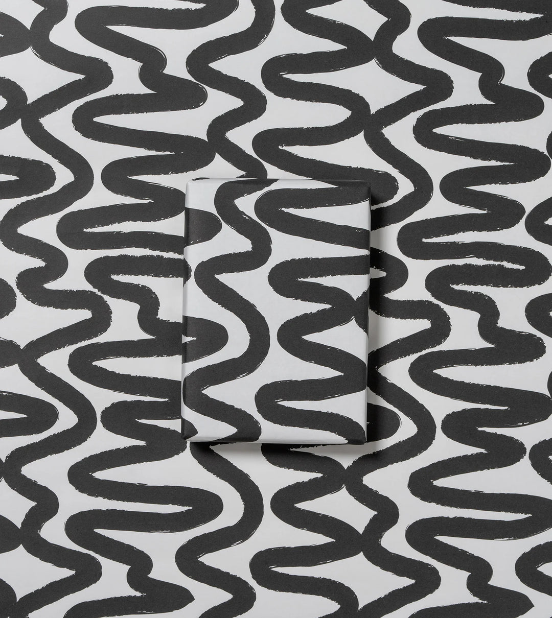 Made Paper | Gift Wrap Roll 3m - Squiggle - Black/White | Shut the Front Door