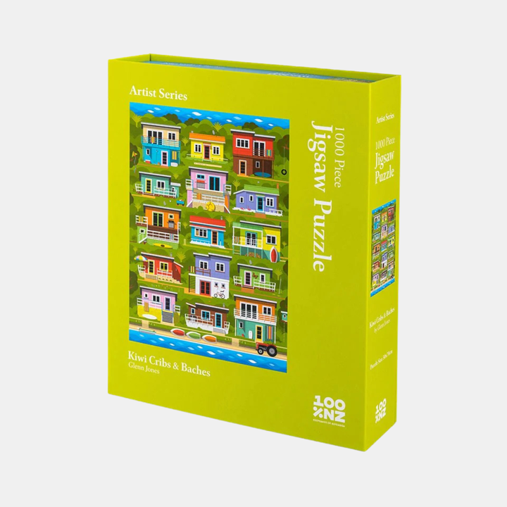 100% NZ | Glenn Jones Kiwi Cribs & Baches Jigsaw Puzzle | Shut the Front Door