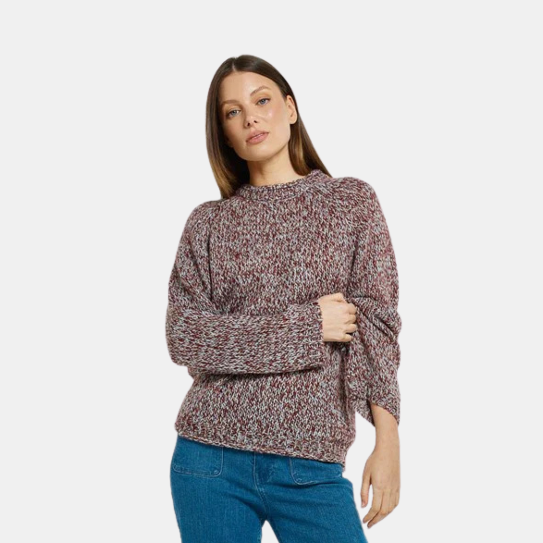 Betty Basics | Gracie Sweater - Multi Red | Shut the Front Door