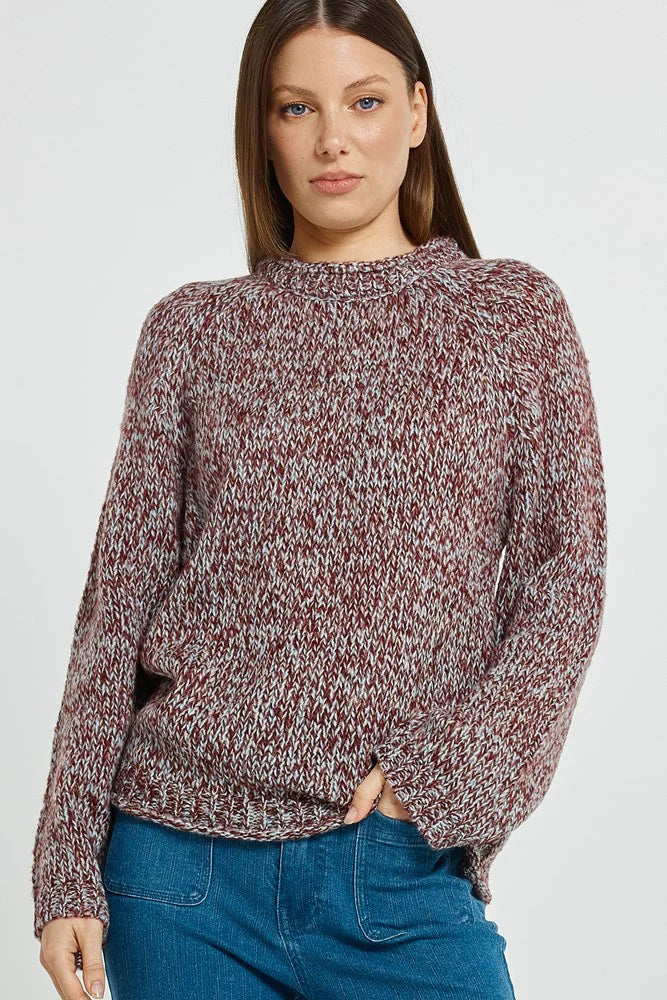 Betty Basics | Gracie Sweater - Multi Red | Shut the Front Door