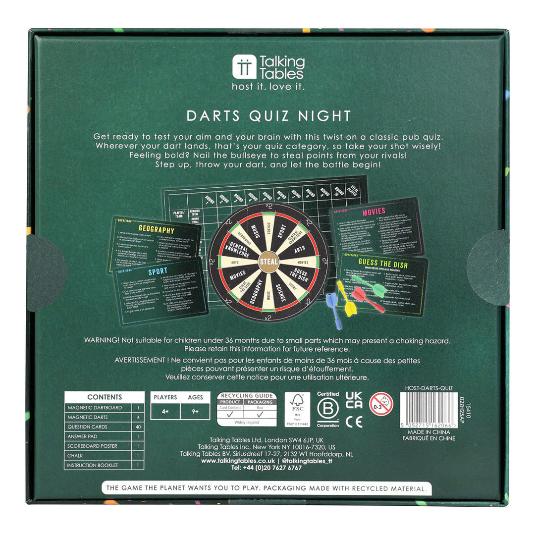 Host Your Own Darts Quiz Night