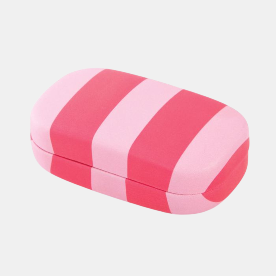 IS Gifts | Hard Shell Travel Case - Pink/Red | Shut the Front Door
