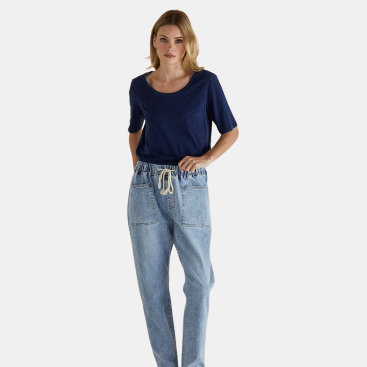 Betty Basics | Haven Straight Leg Jean - Light Blue Wash | Shut the Front Door
