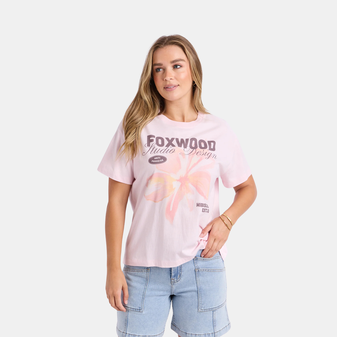 Foxwood | Hibiscus Tee - Pink | Shut the Front Door