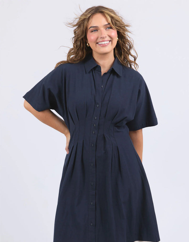 Scarlet Midi Dress - Navy