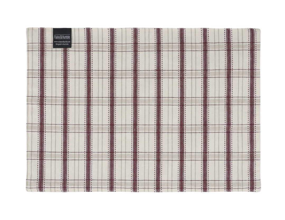 Raine & Humble | Berry Reversable Placemat - Red S4 | Shut the Front Door