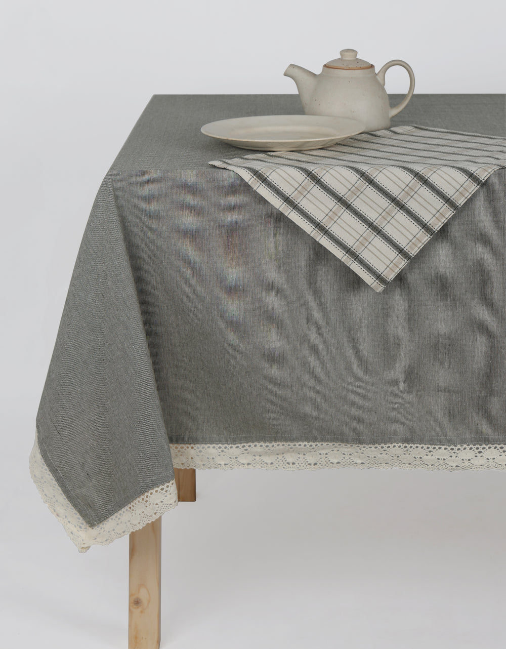 Raine & Humble | Berry Thin Stripe Tablecloth - Olive | Shut the Front Door