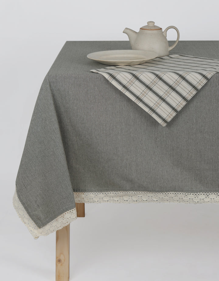 Raine & Humble | Berry Thin Stripe Tablecloth - Olive | Shut the Front Door