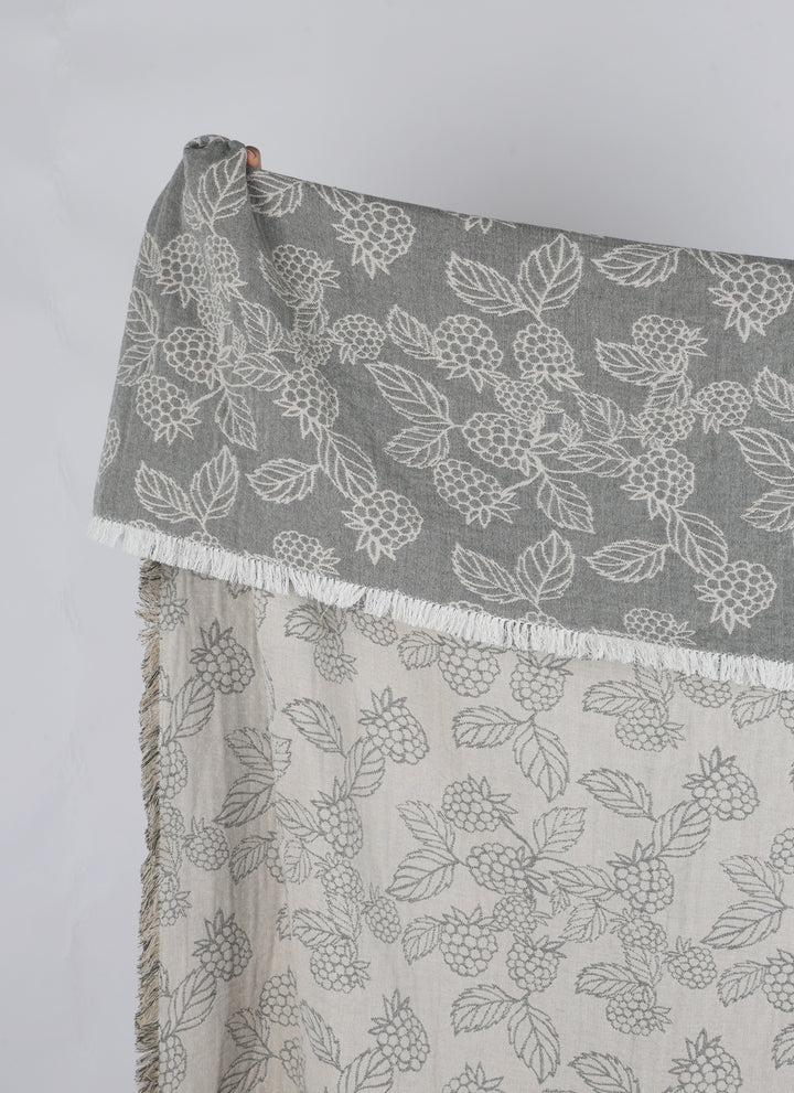 Raine & Humble | Berry Jacquard Throw - Olive | Shut the Front Door