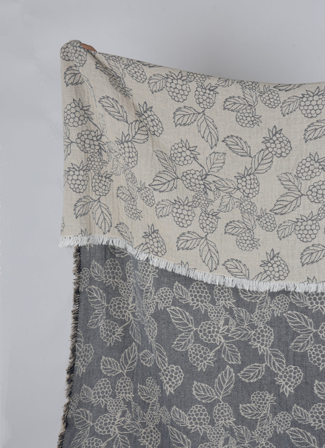Raine & Humble | Berry Jacquard Throw - Blue | Shut the Front Door
