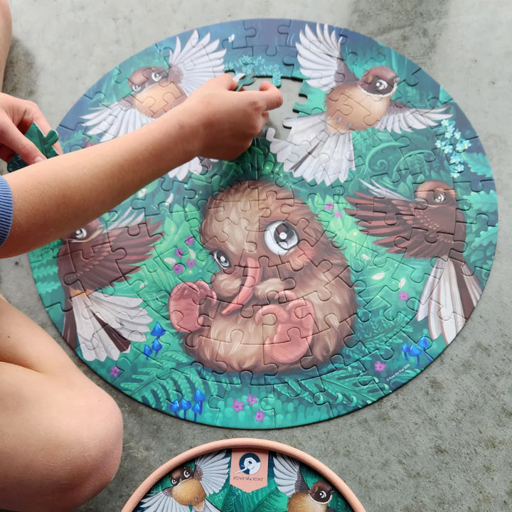 Fantail Flurry Round 100pc Puzzle