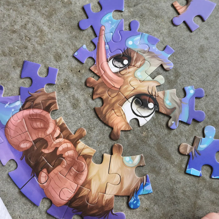 Glowworm Glitter Critter Round 100pc Puzzle