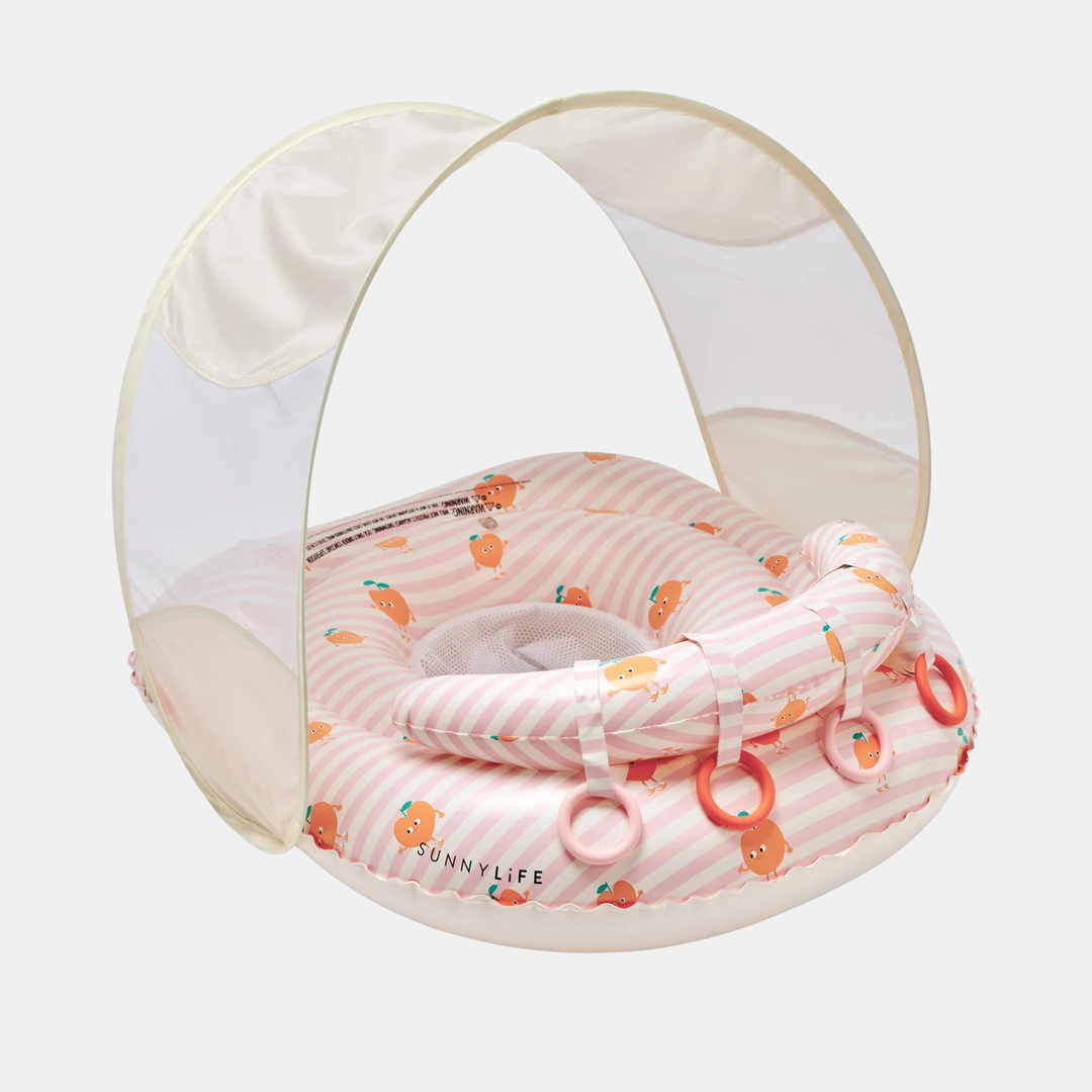 Sunnylife | Interactive Baby Float Poppy the Peach Pink Stripe | Shut the Front Door