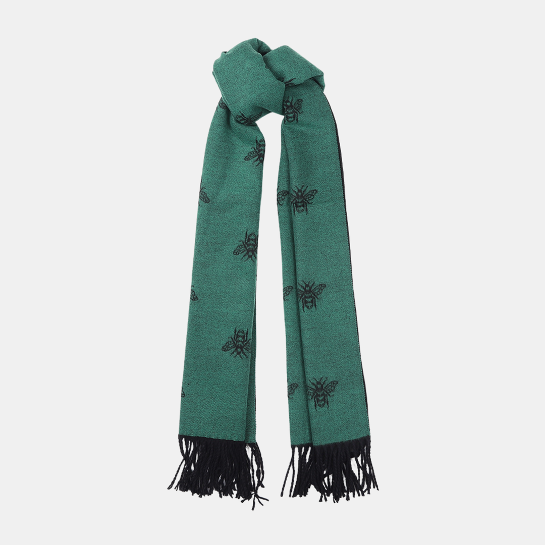 Antigone | Honey Bee Double Sided Scarf - Green | Shut the Front Door