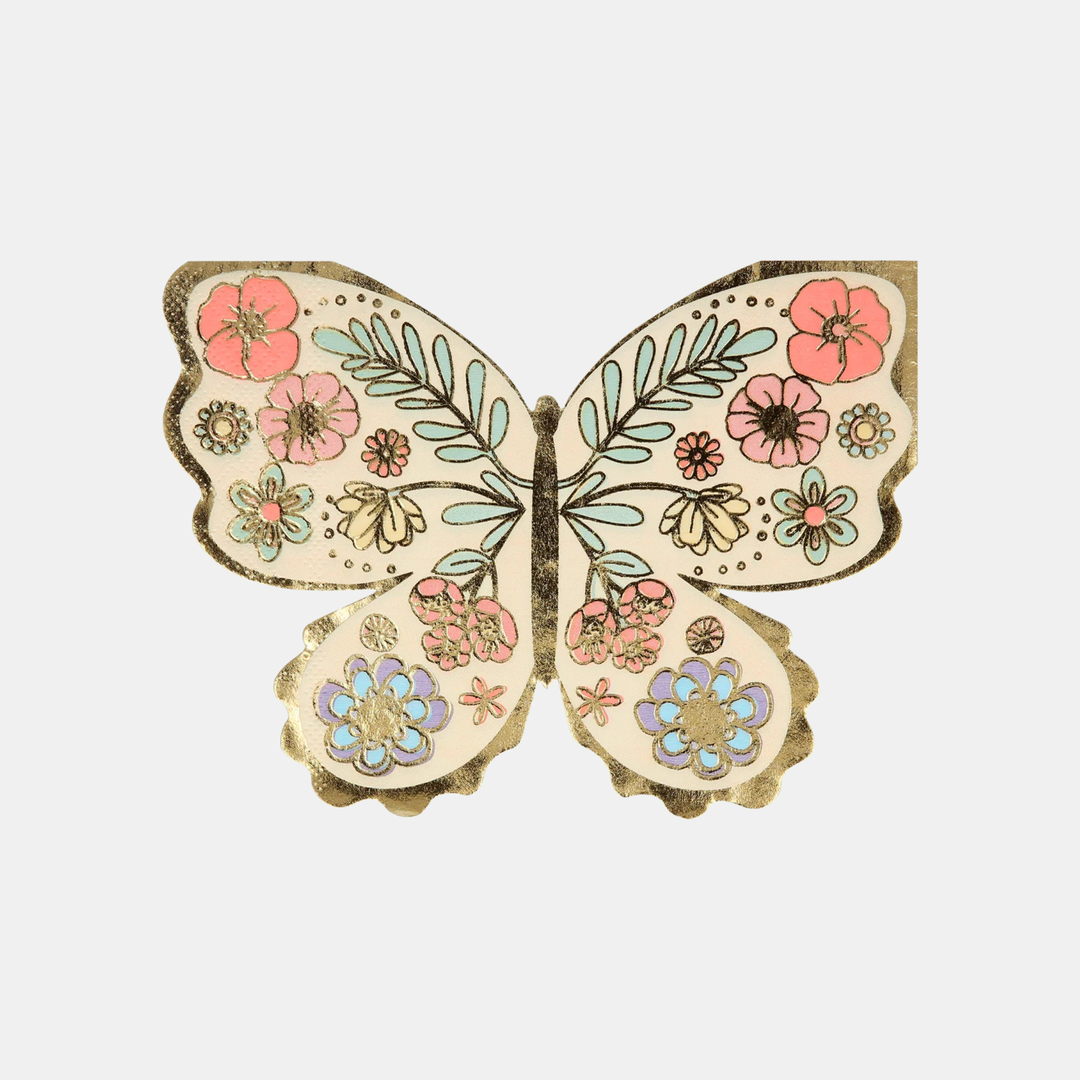 Meri Meri | Floral Butterfly Napkins Pkt 16 | Shut the Front Door