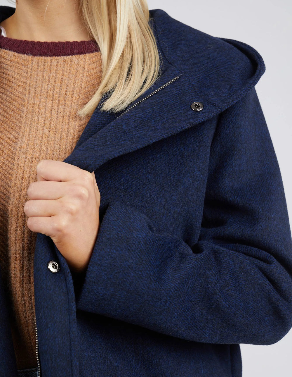 Elm Knitwear | Jordan Coat - Navy | Shut the Front Door
