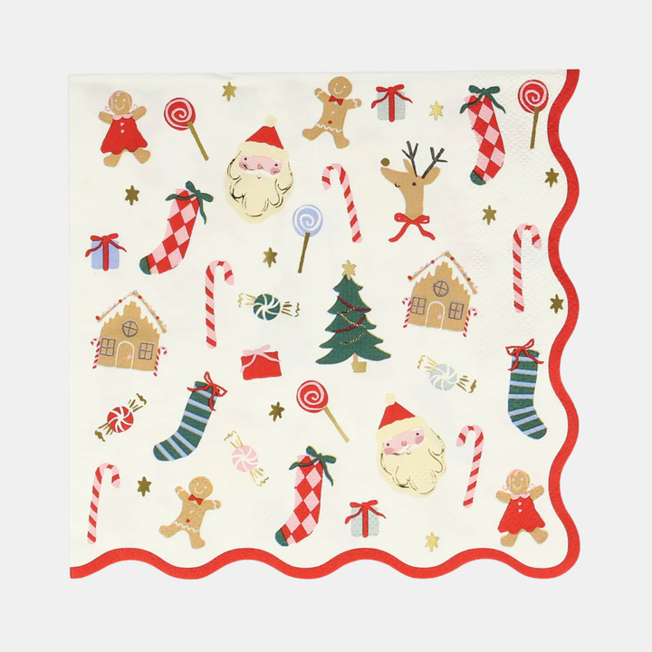 Jolly Christmas Napkins - Large