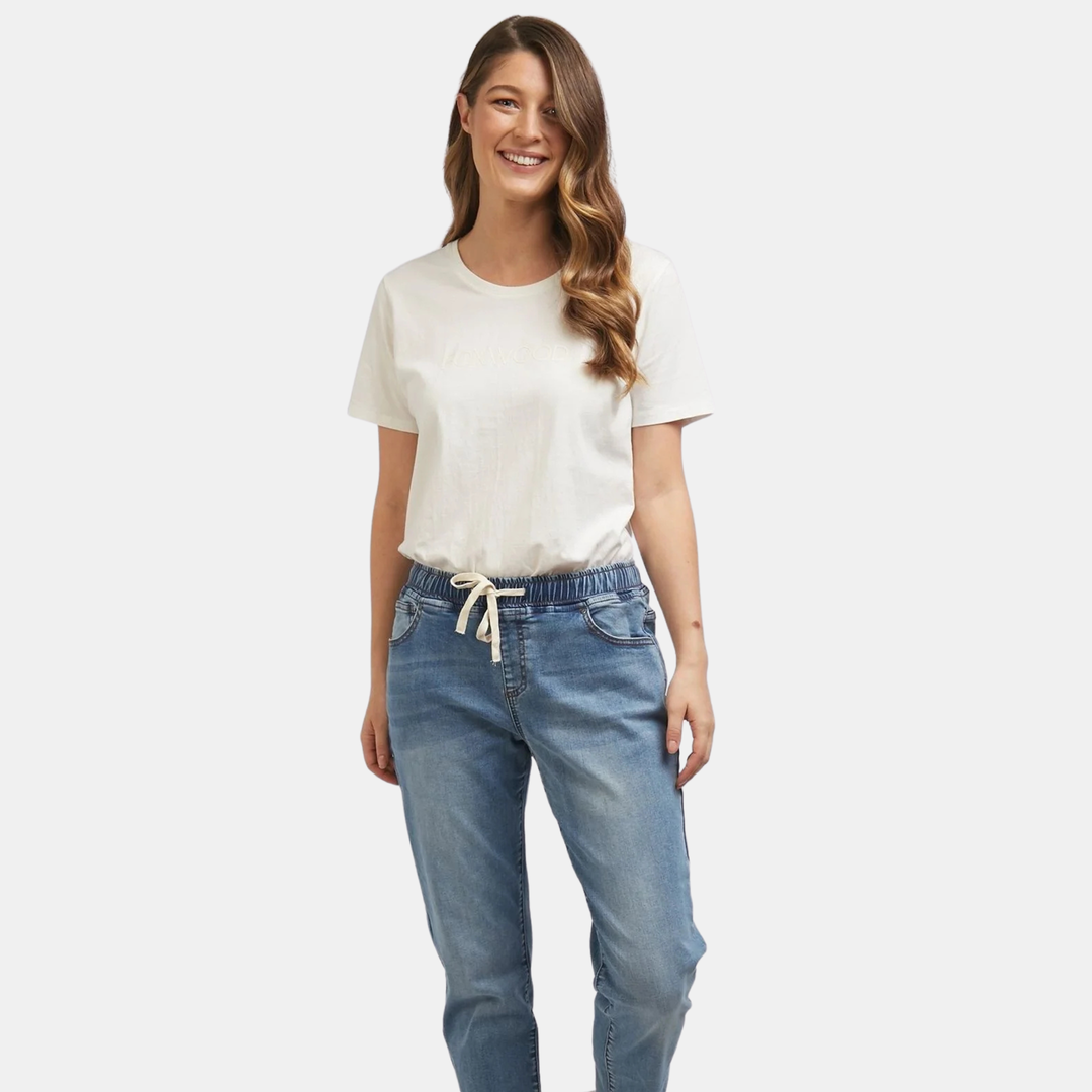 Foxwood | Juliette Taped Jogger - Light Blue | Shut the Front Door