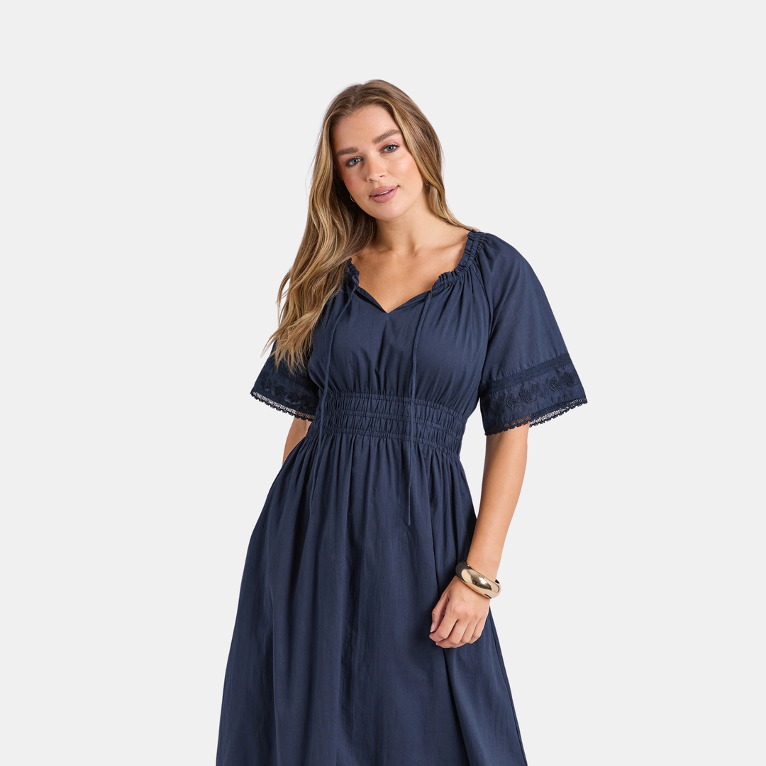 Foxwood | Juna Dress - Dark Sapphire | Shut the Front Door