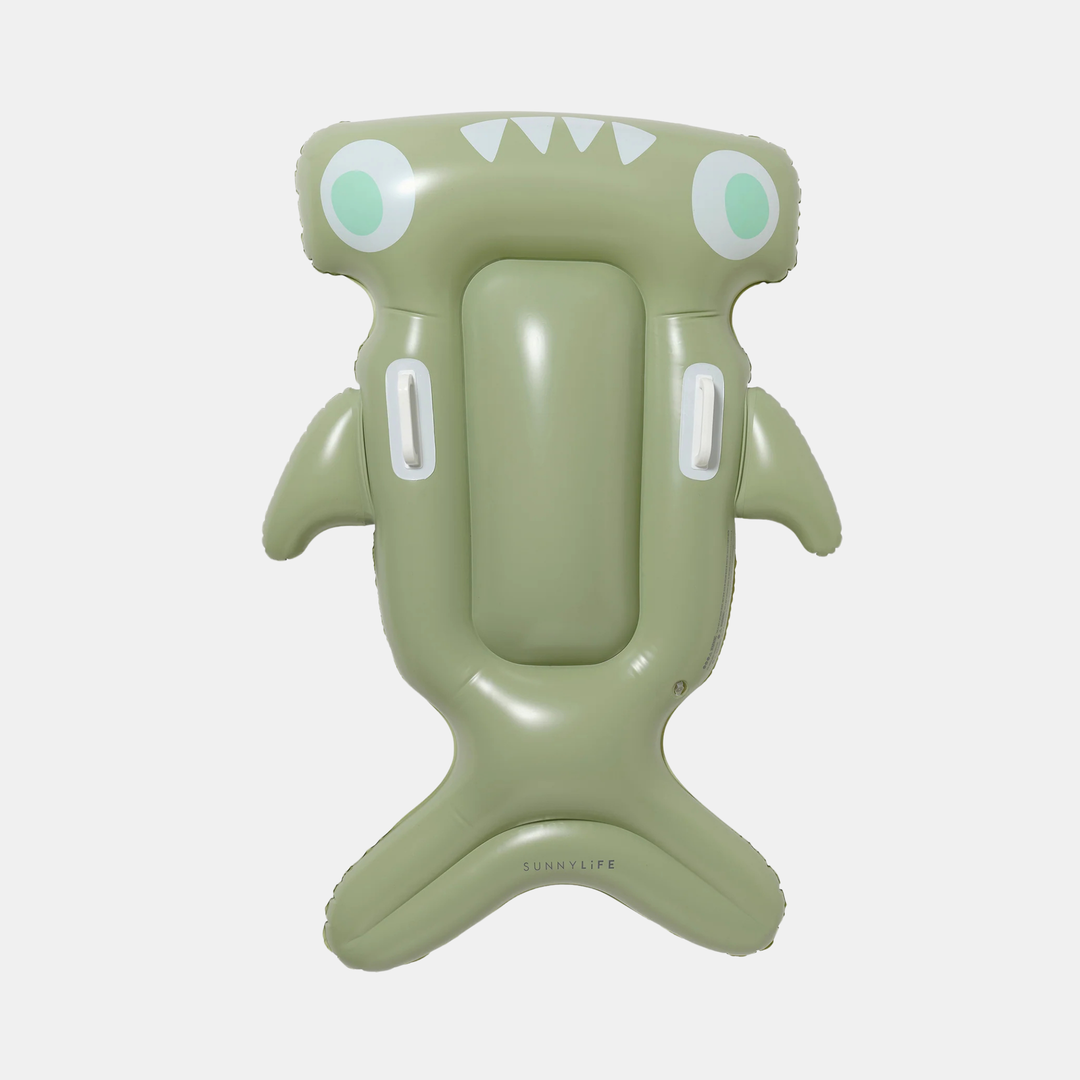 Sunnylife | Kids Lie-On Float - Salty the Shark Khaki | Shut the Front Door