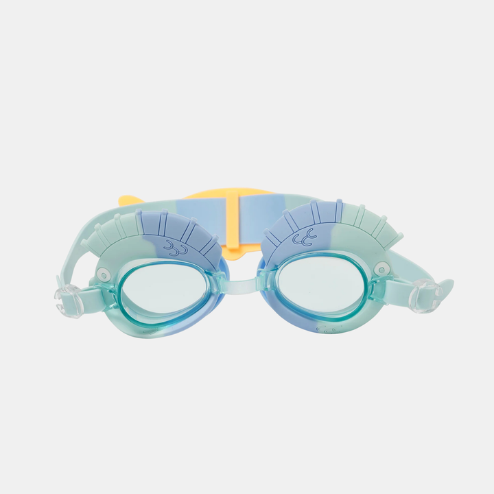 Kids Swim Goggles - Finn the Fish Aqua Blue
