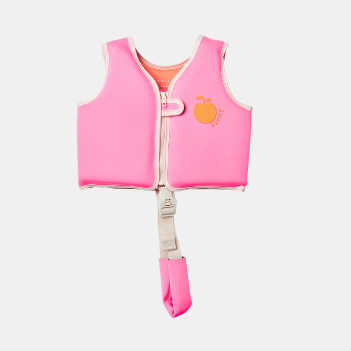 Sunnylife | Kids Swim Vest 2-3 Poppy the Peach Neon Pink | Shut the Front Door