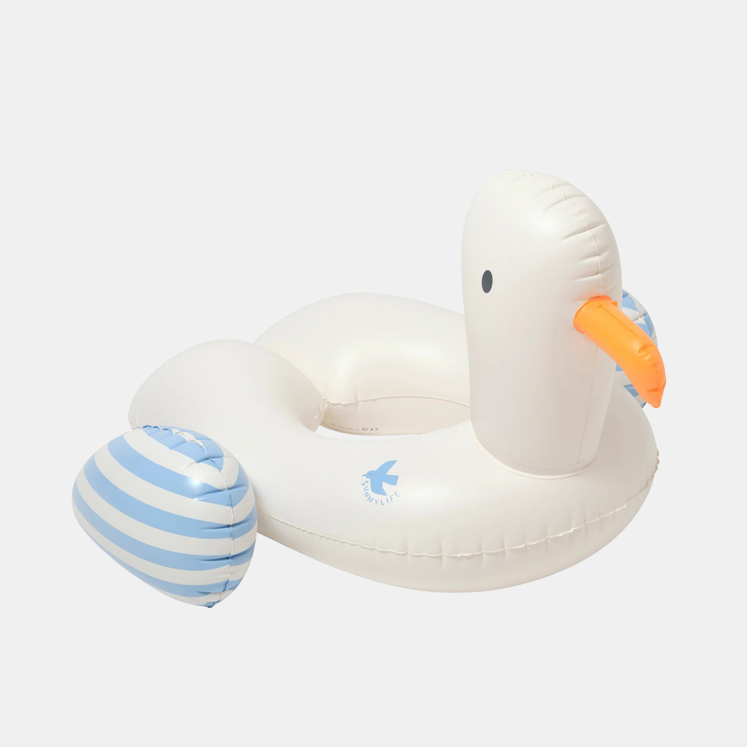 Sunnylife | Kids Tube Pool Ring - Sammy the Seagull Blue Stripe | Shut the Front Door
