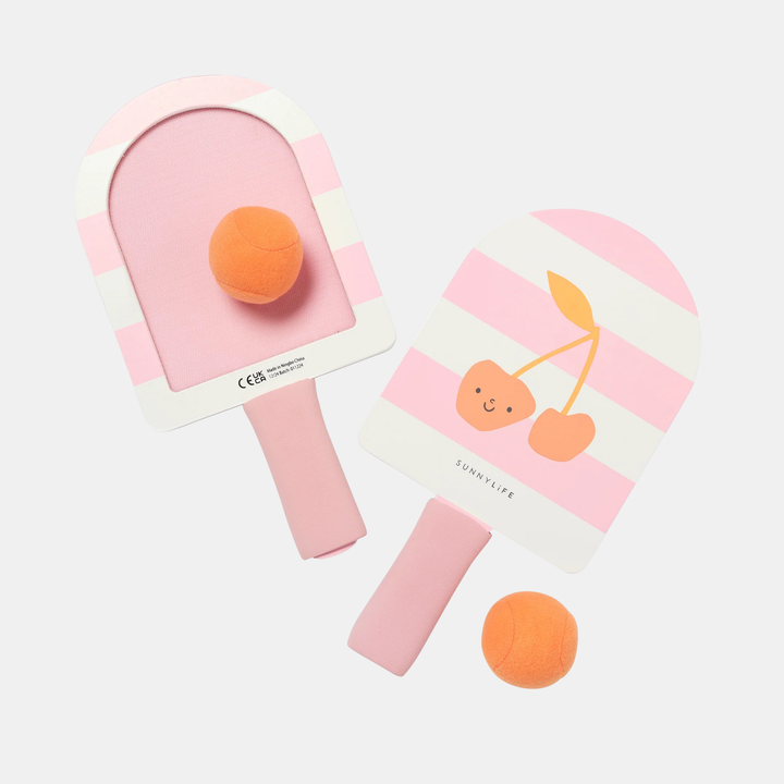 Sunnylife | Kids Velcro Beach Bats - Cotton Candy Cherry | Shut the Front Door