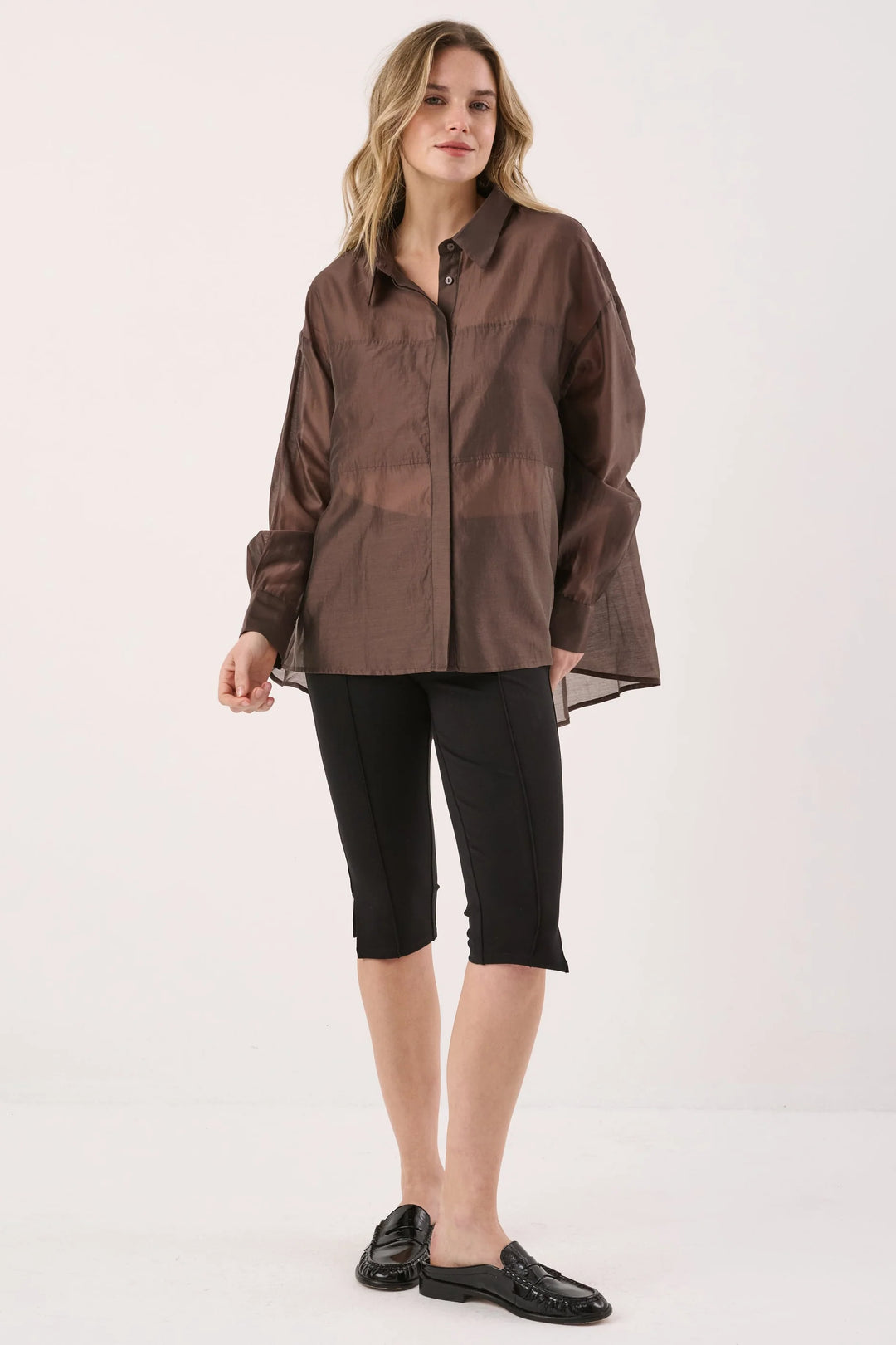 Val Oversized Shirt - Chocolate