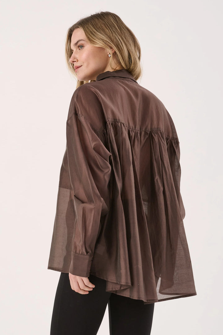 Val Oversized Shirt - Chocolate